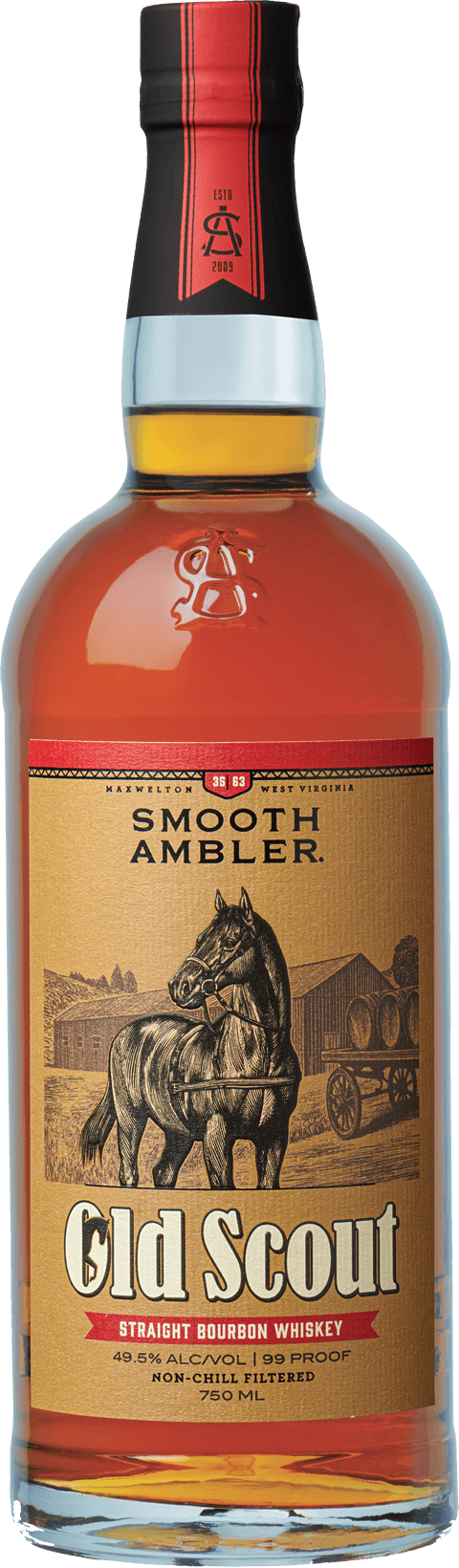 Smooth Ambler Old Scout Straight Bourbon Whiskey Bottle
