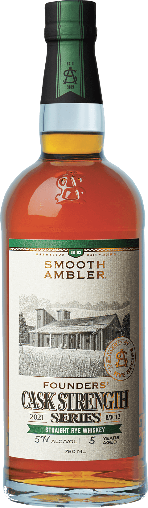 Smooth Ambler Founders Cask Strength Straight Rye Whiskey